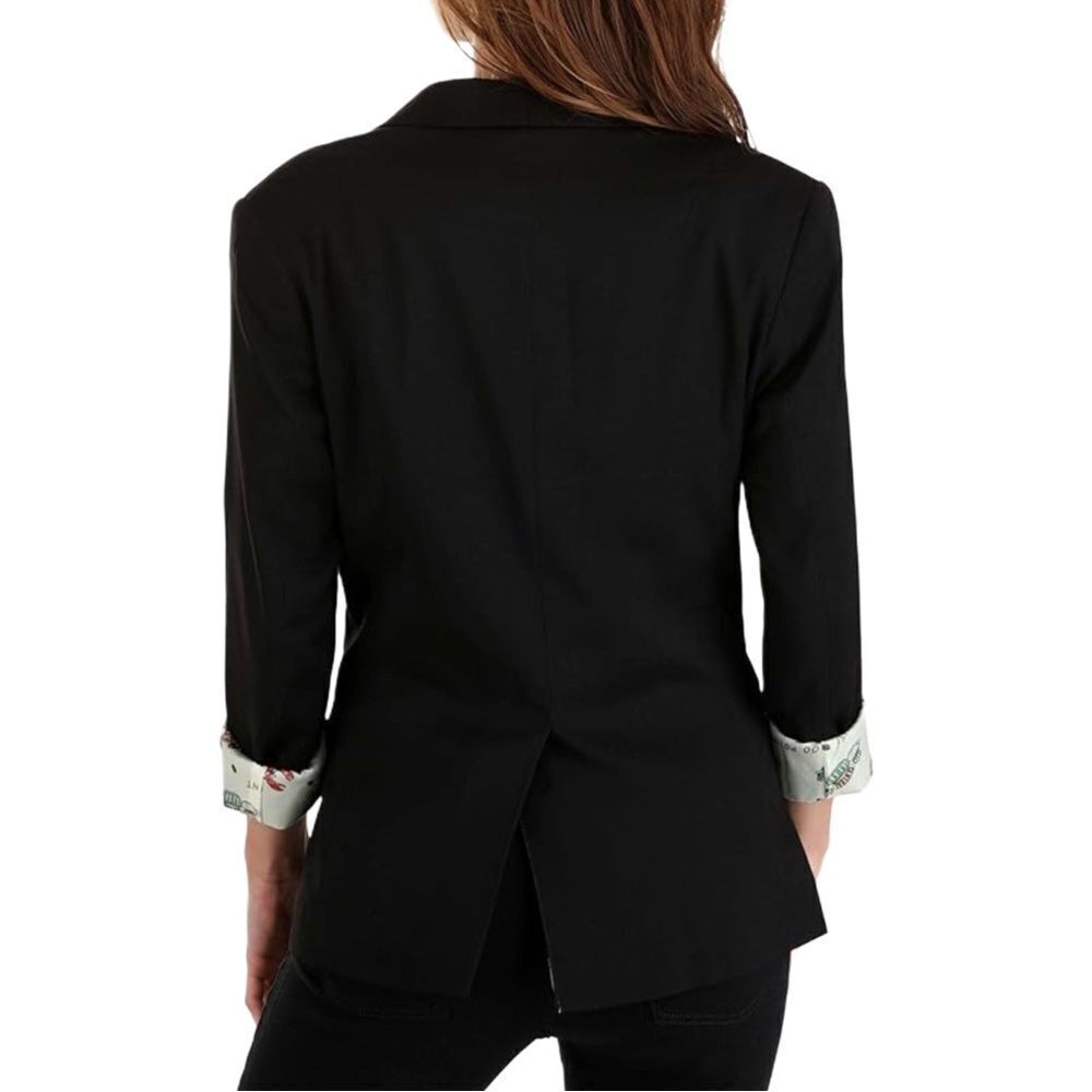 FRIENDS FUN Single Button Black Blazer NWT Size 4 - Picture 2 of 16